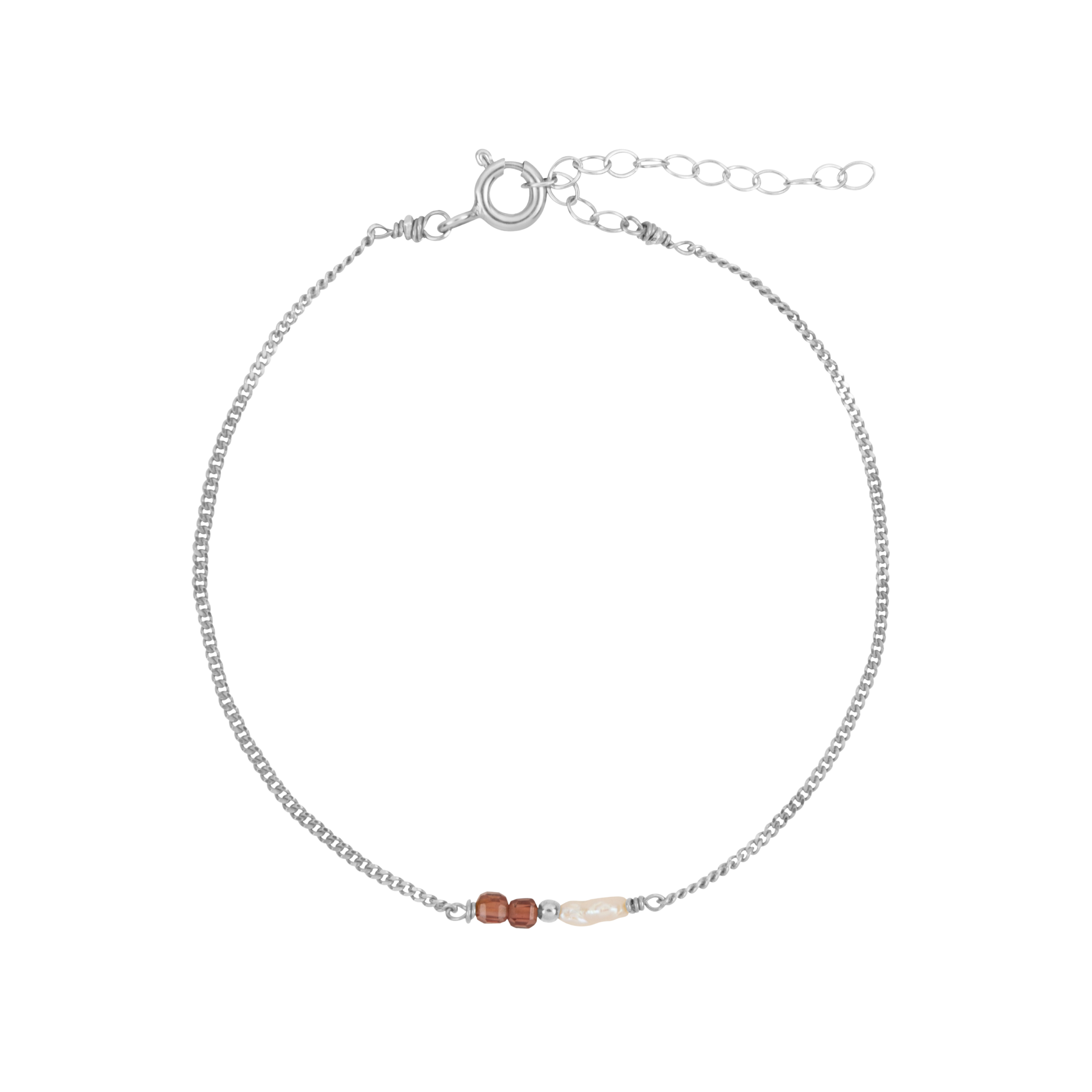 Elemental armband Granaat (geboortesteen Januari) | Verguld en zilver