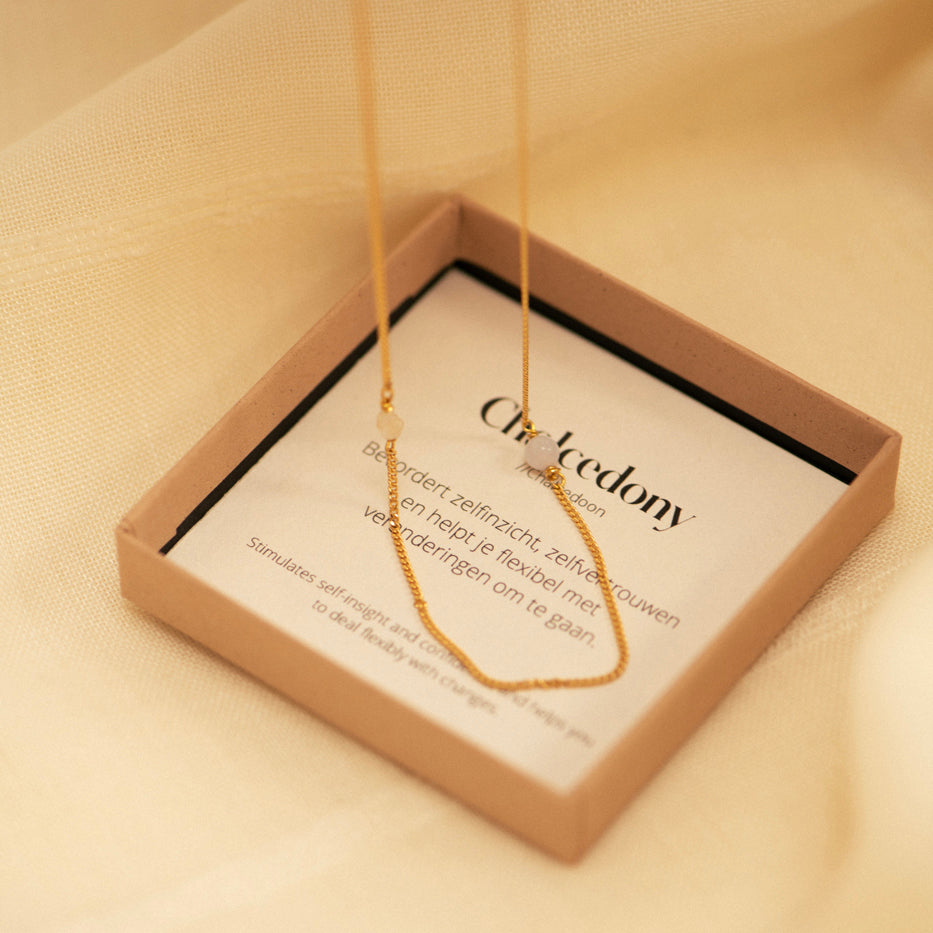 Elemental shortie Chalcedoon | Verguld en zilver