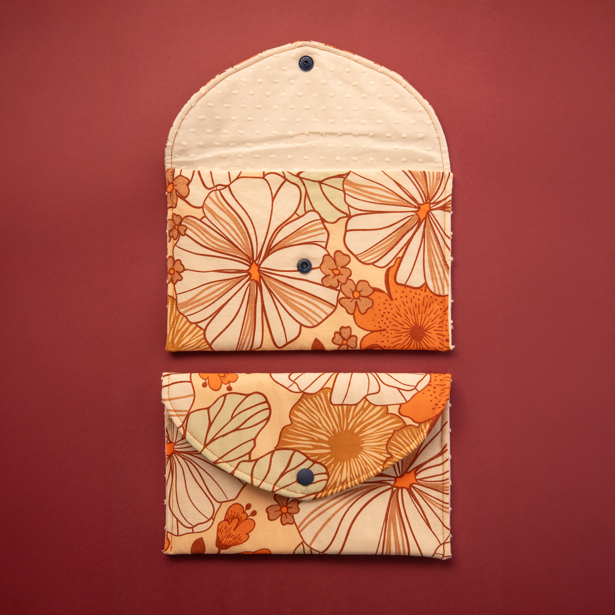 Gewatteerde pouch - Summer Flower Orange