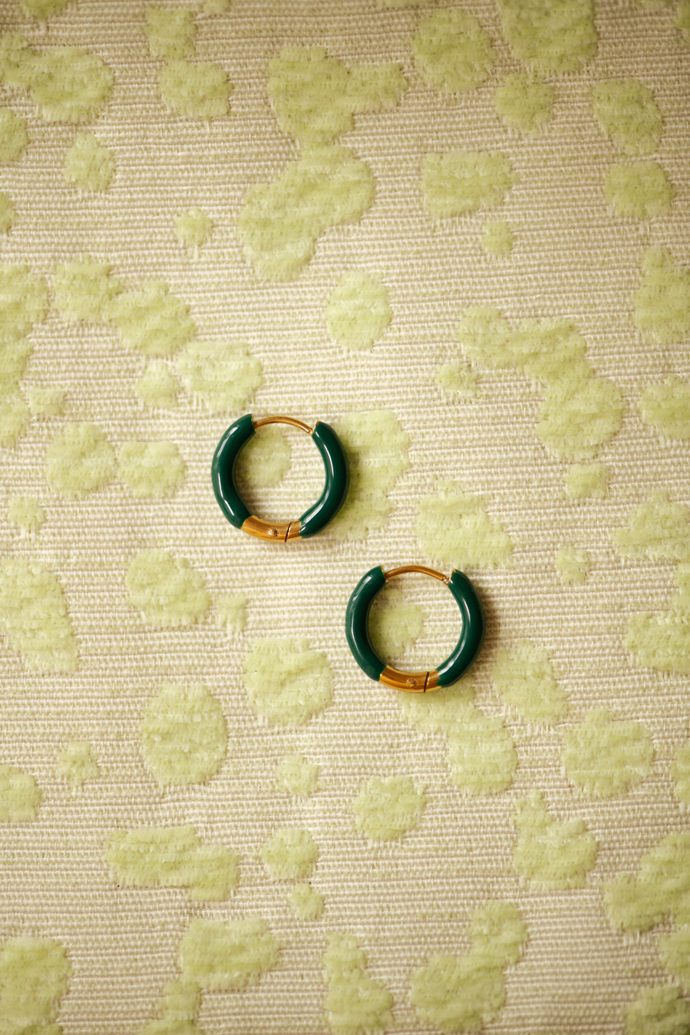 Oorbellen Delight groen - RVS