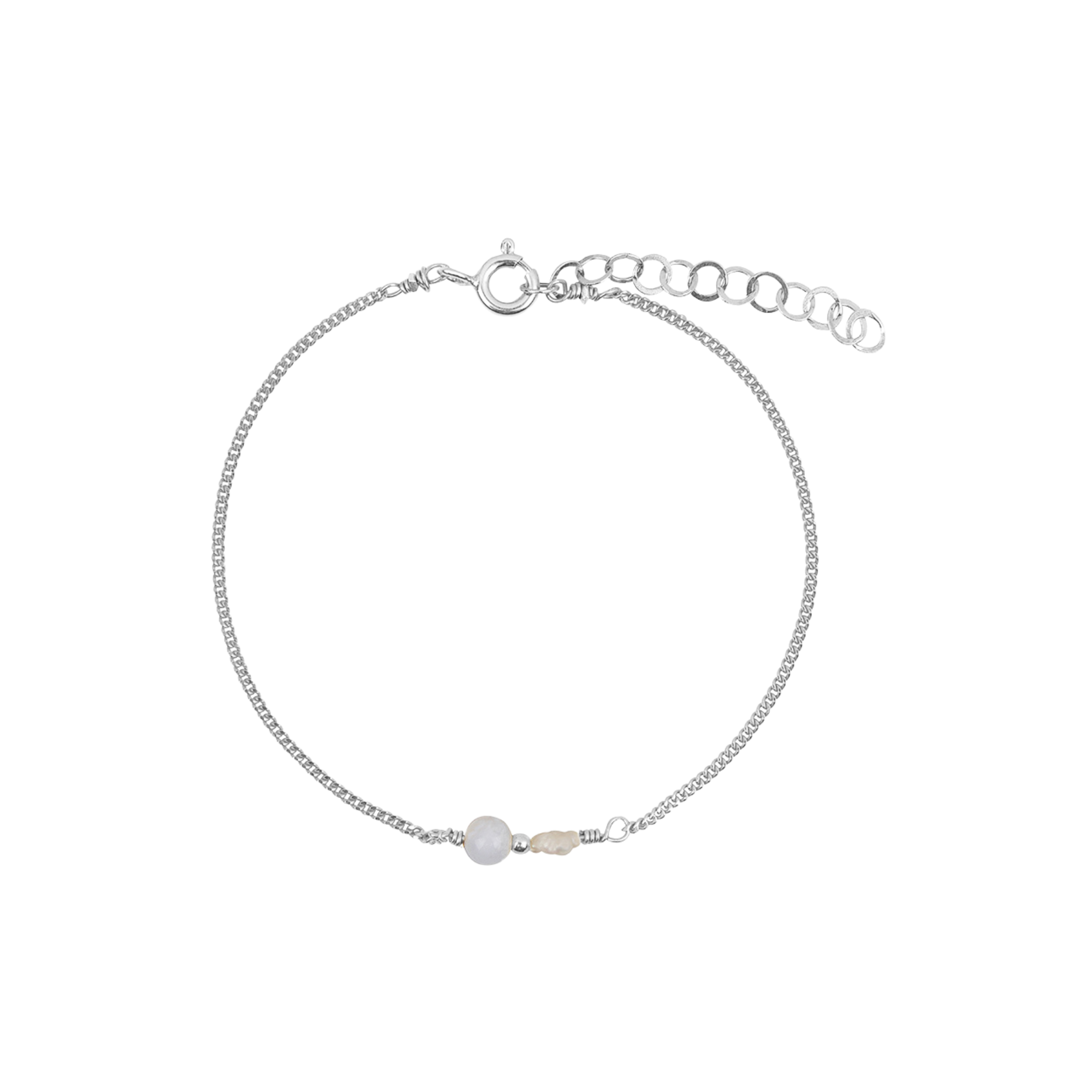 Elemental armband Chalcedoon  |  Verguld en zilver