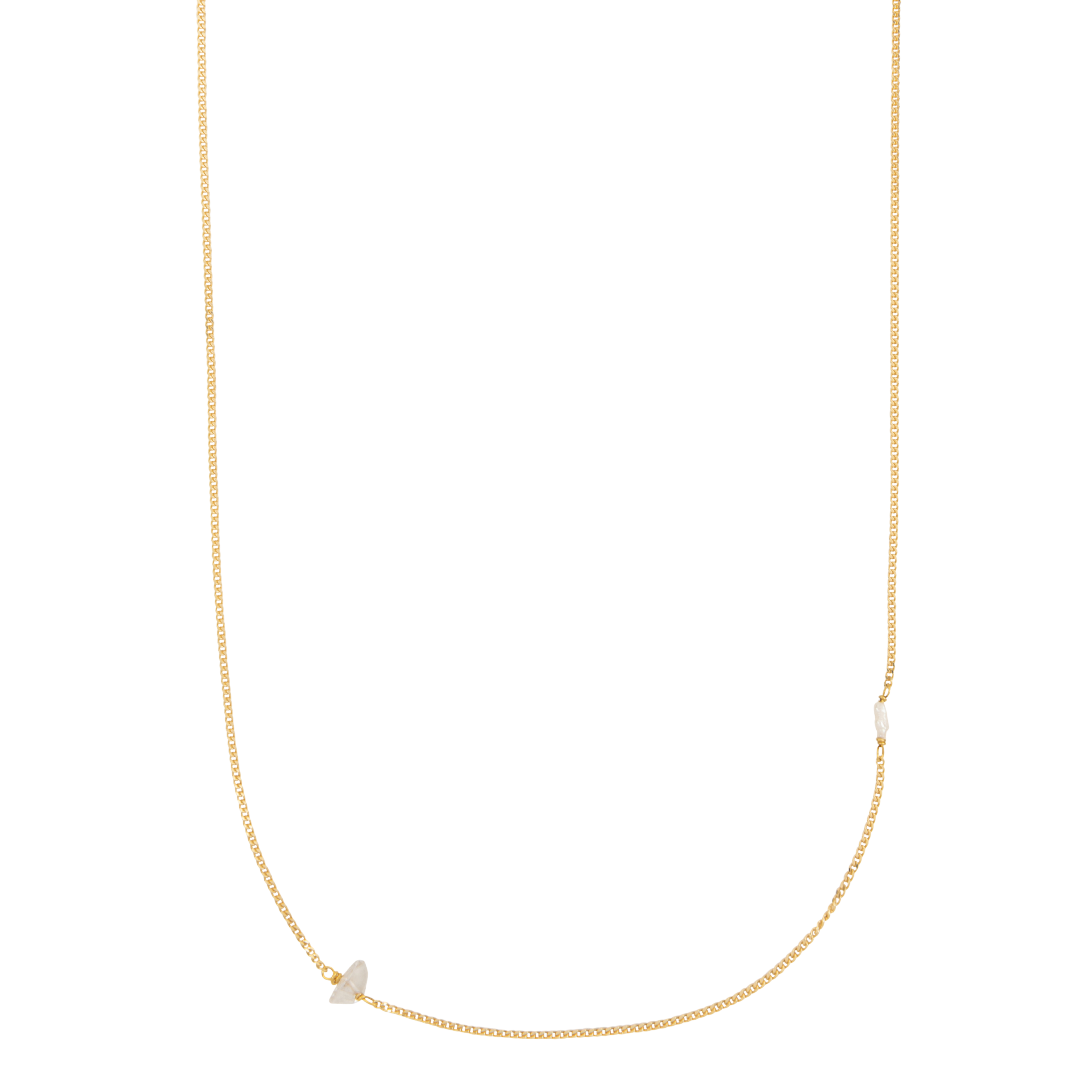 Elemental shortie Bergkristal (geboortesteen April) |  Verguld en zilver