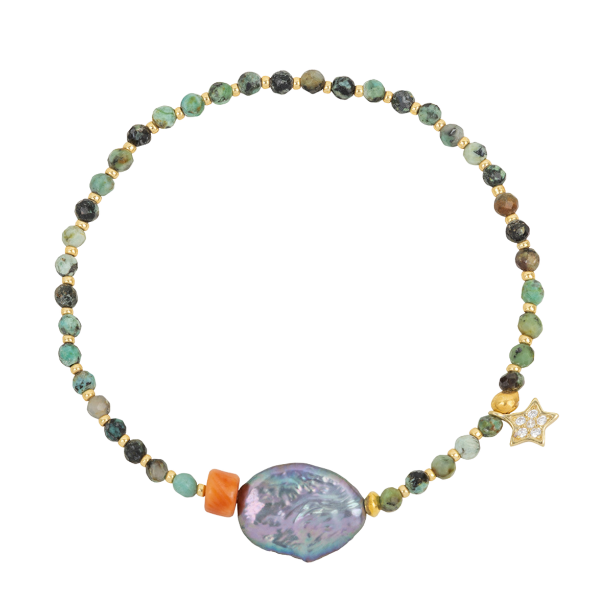 Armband Trouvailles - Warm Blue