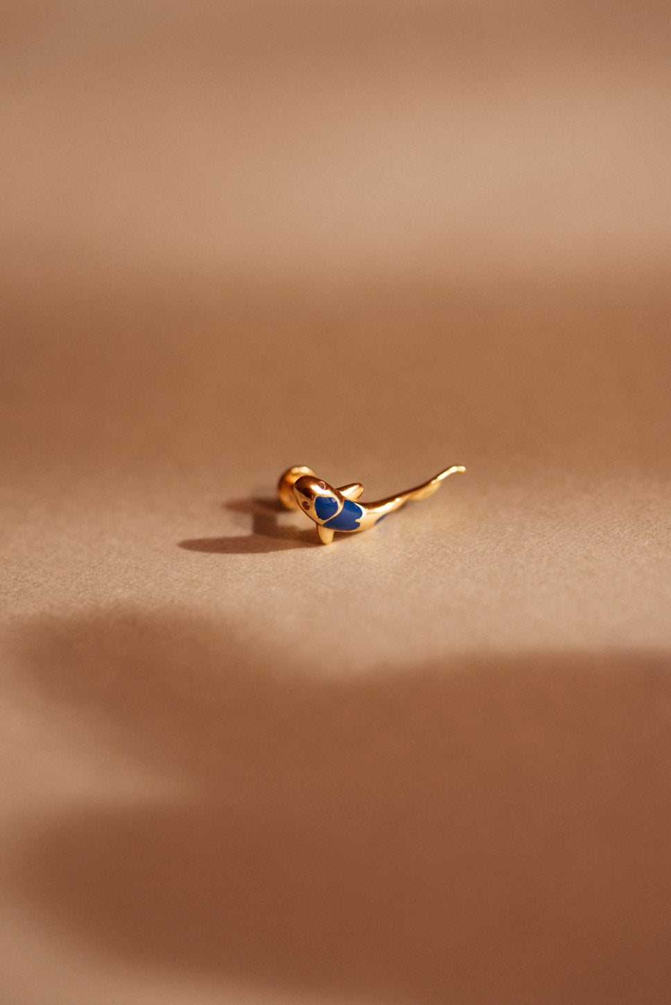 Losse oorbel Lucky Koi - blauw